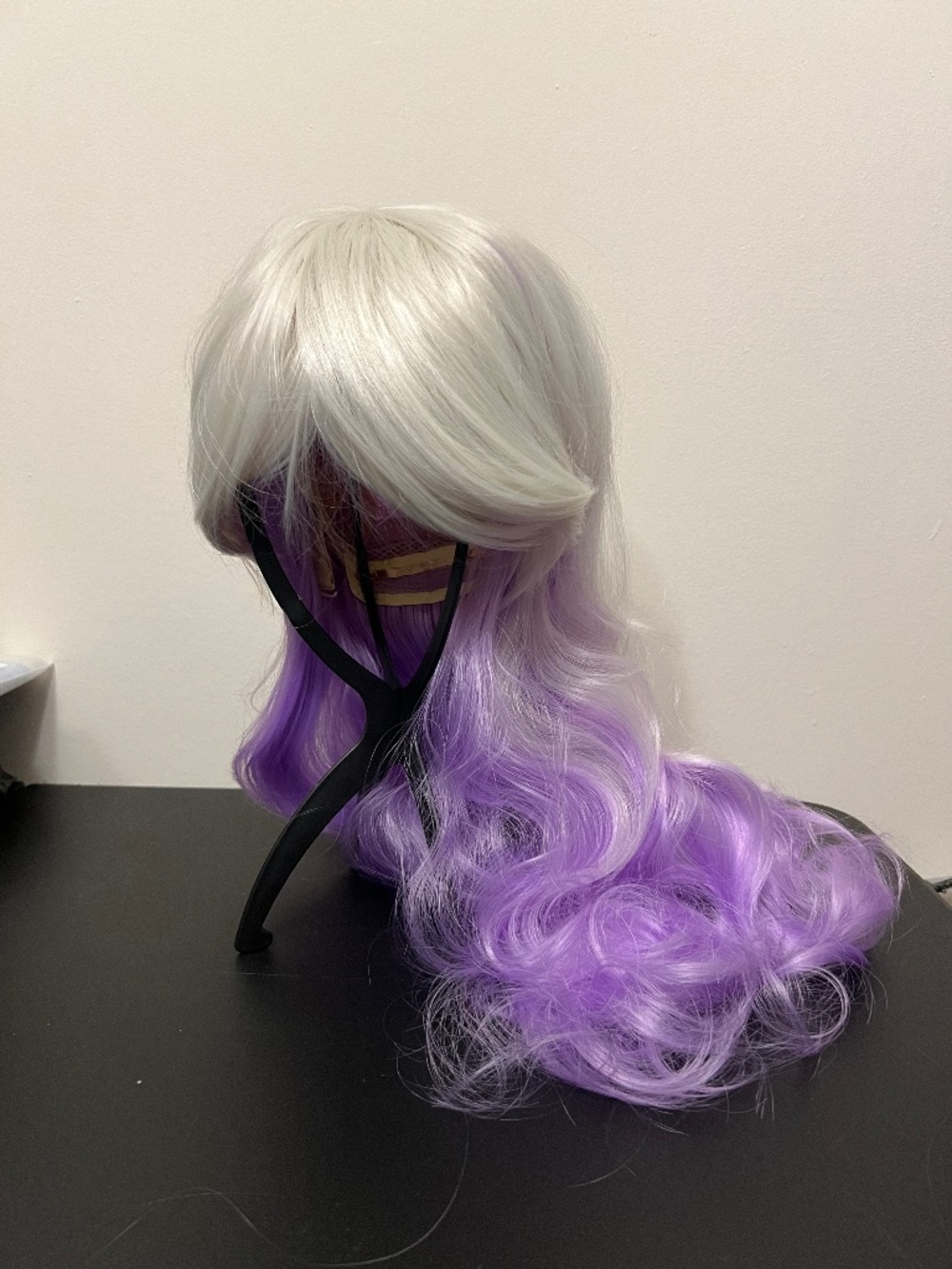 Purple and White Long Ombre Wig